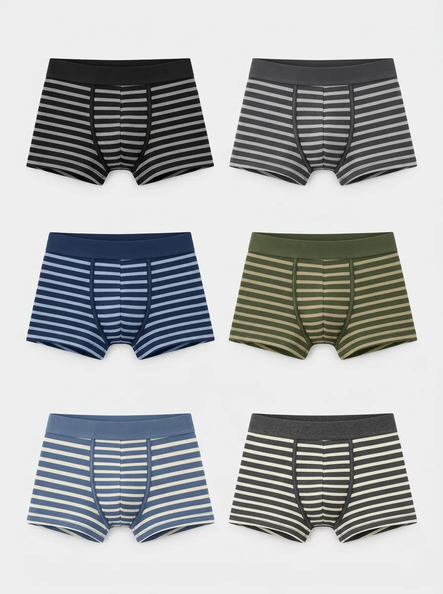 Men's Canyon Multi-Pack Striped Pattern Printed Boxer Briefs