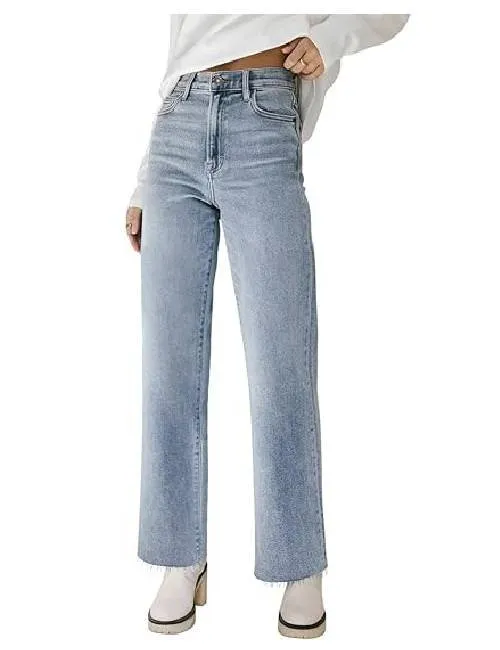 High Waist Straight Denim Jeans