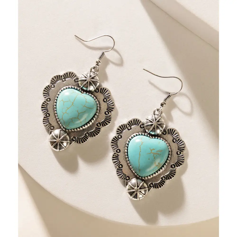 Decorative Artful Heart Earrings
