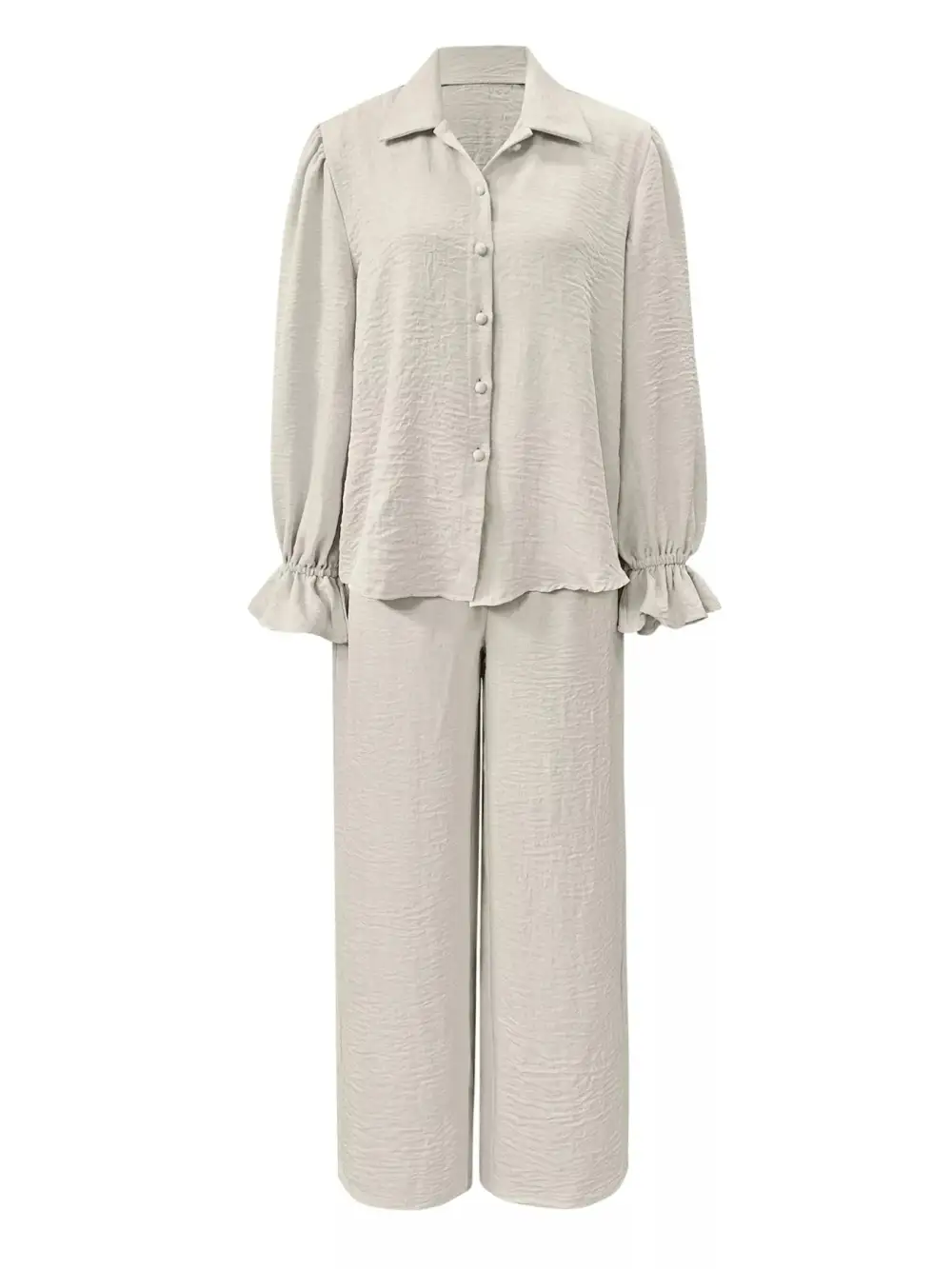 Ruffle Sleeve Shirt and Pants Set