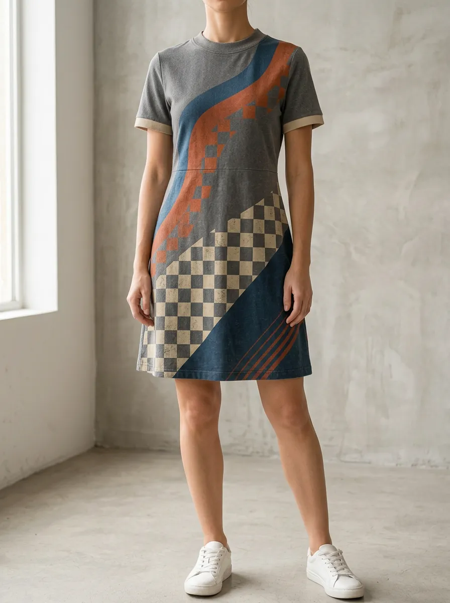 Women's Graphic Print Shift Dress