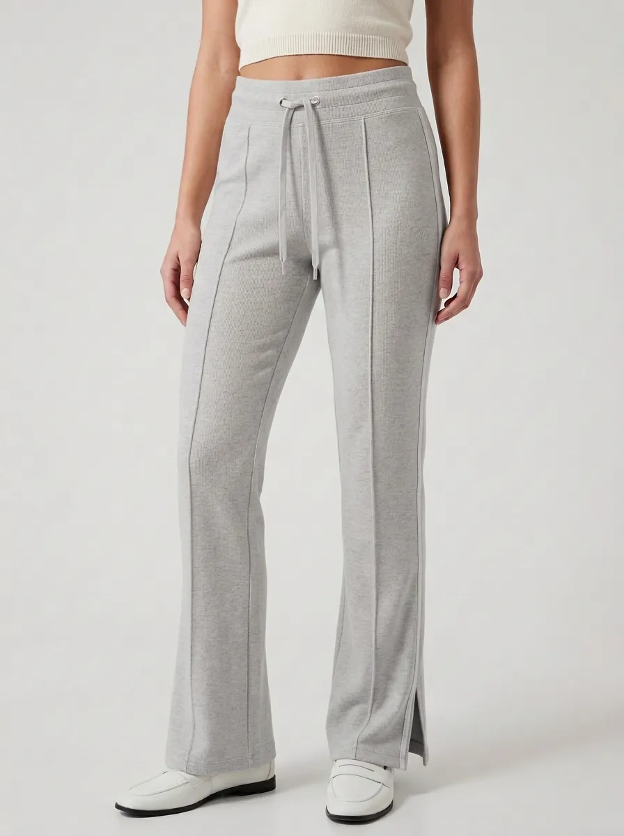 Women's Split-Hem Drawstring Sport Pants