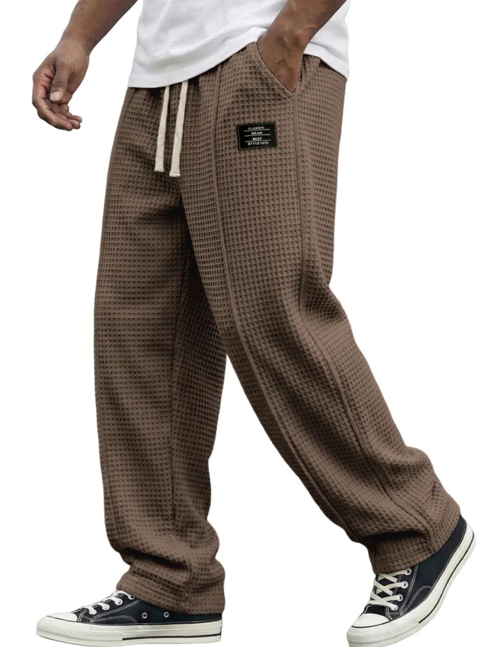 Textured Knit Seamed Detail Pants