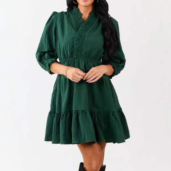 Bubble Sleeve Mini Dress