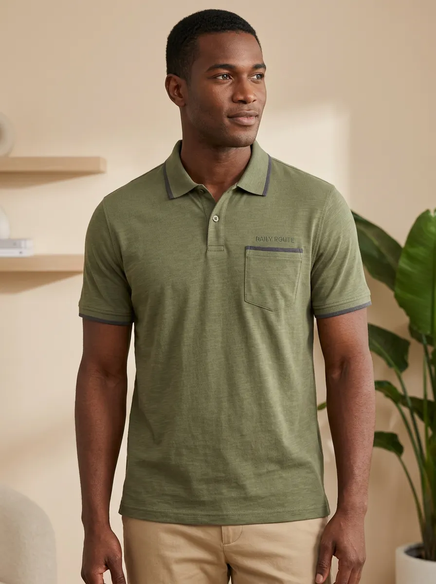 Classic Pocket-Detail Men's Polo Shirt