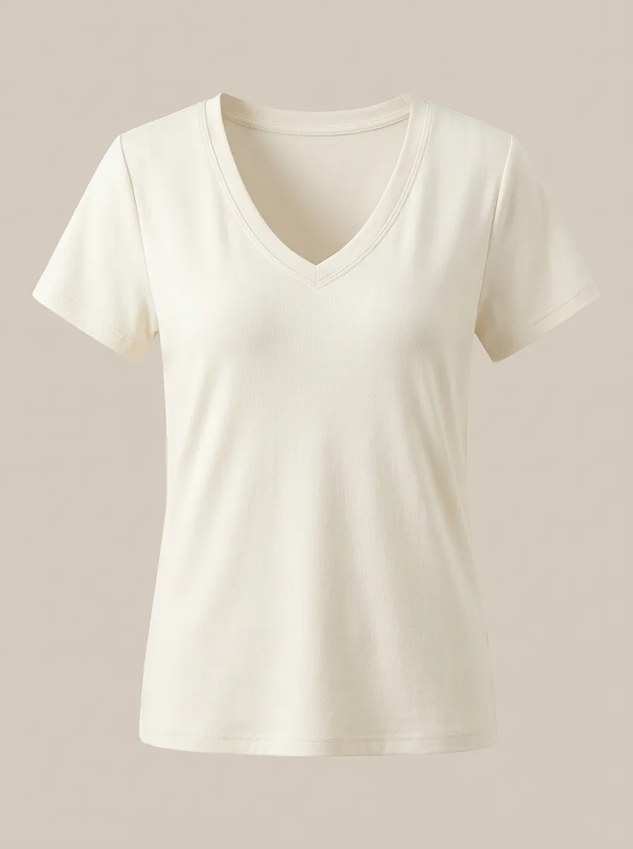 Women's Set-In-Sleeve V-Neck T-Shirt