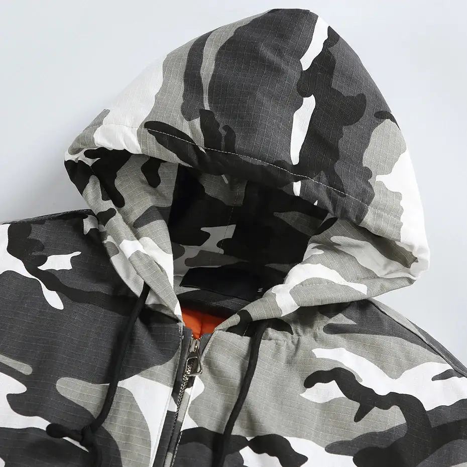 Camo Zip Hooded Jacket
