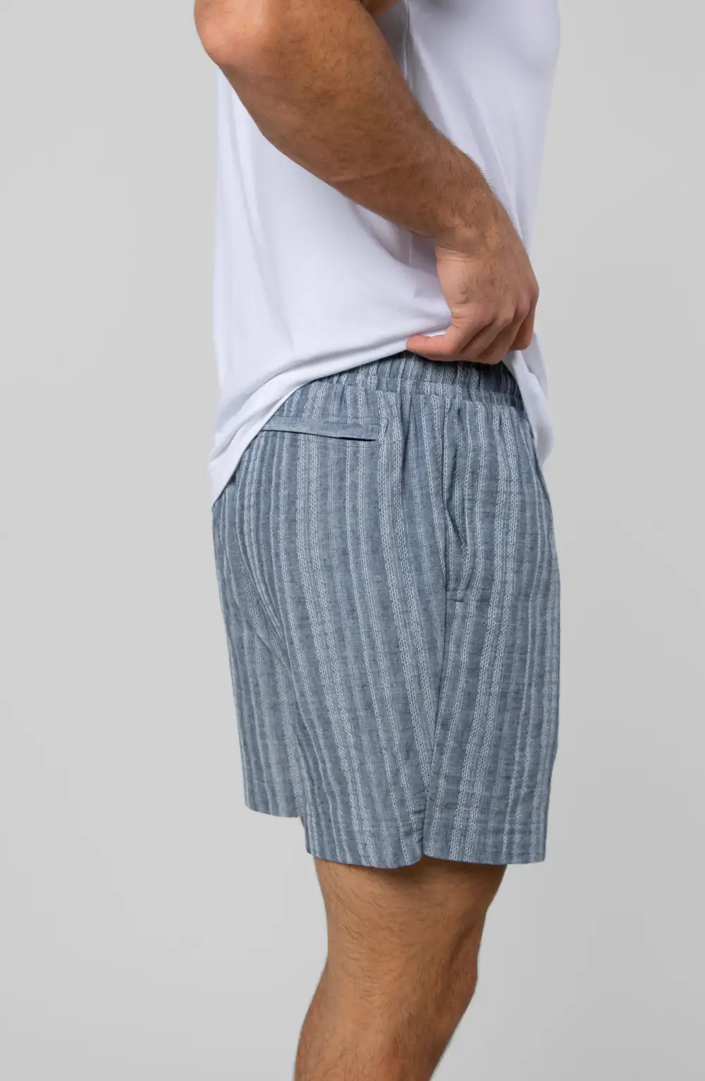 Men's Lightweight Cotton Linen Drawcord Shorts