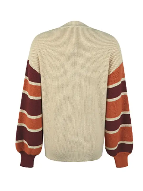 Everyday Women's Striped V-Neck Relaxed Sweater