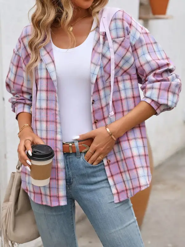 Button-up Plaid Shirt