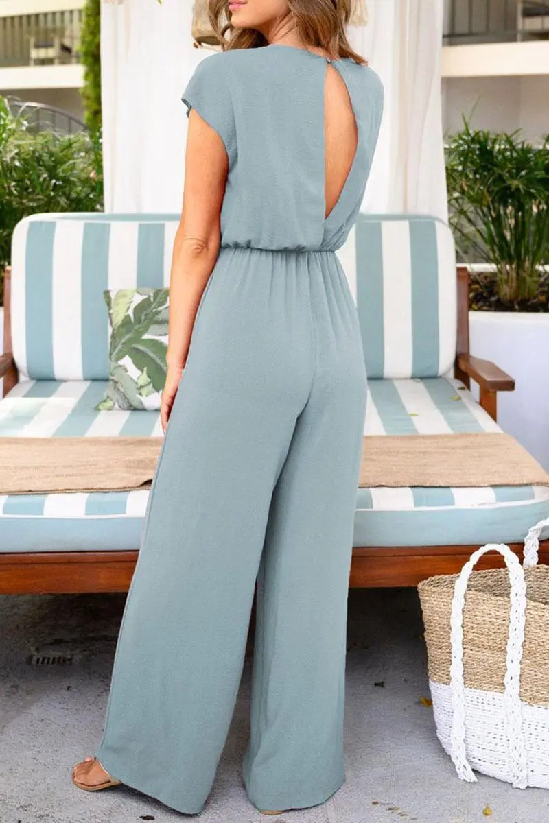 Elegant Tie-Front Effortless Chic Jumpsuit