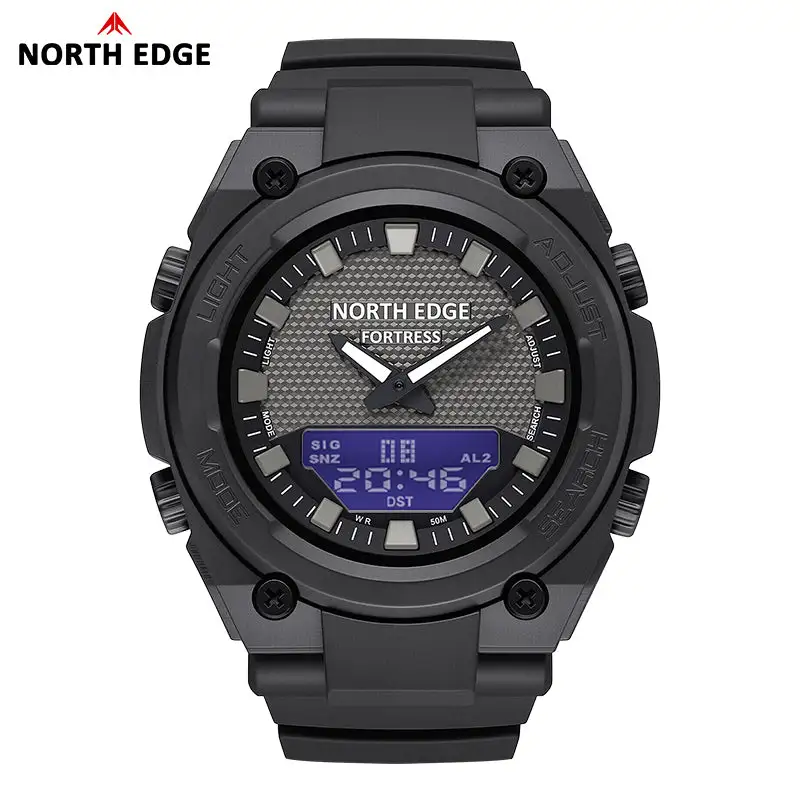 Dual-Display Analog Digital Stopwatch Countdown Luminous FORTRESS