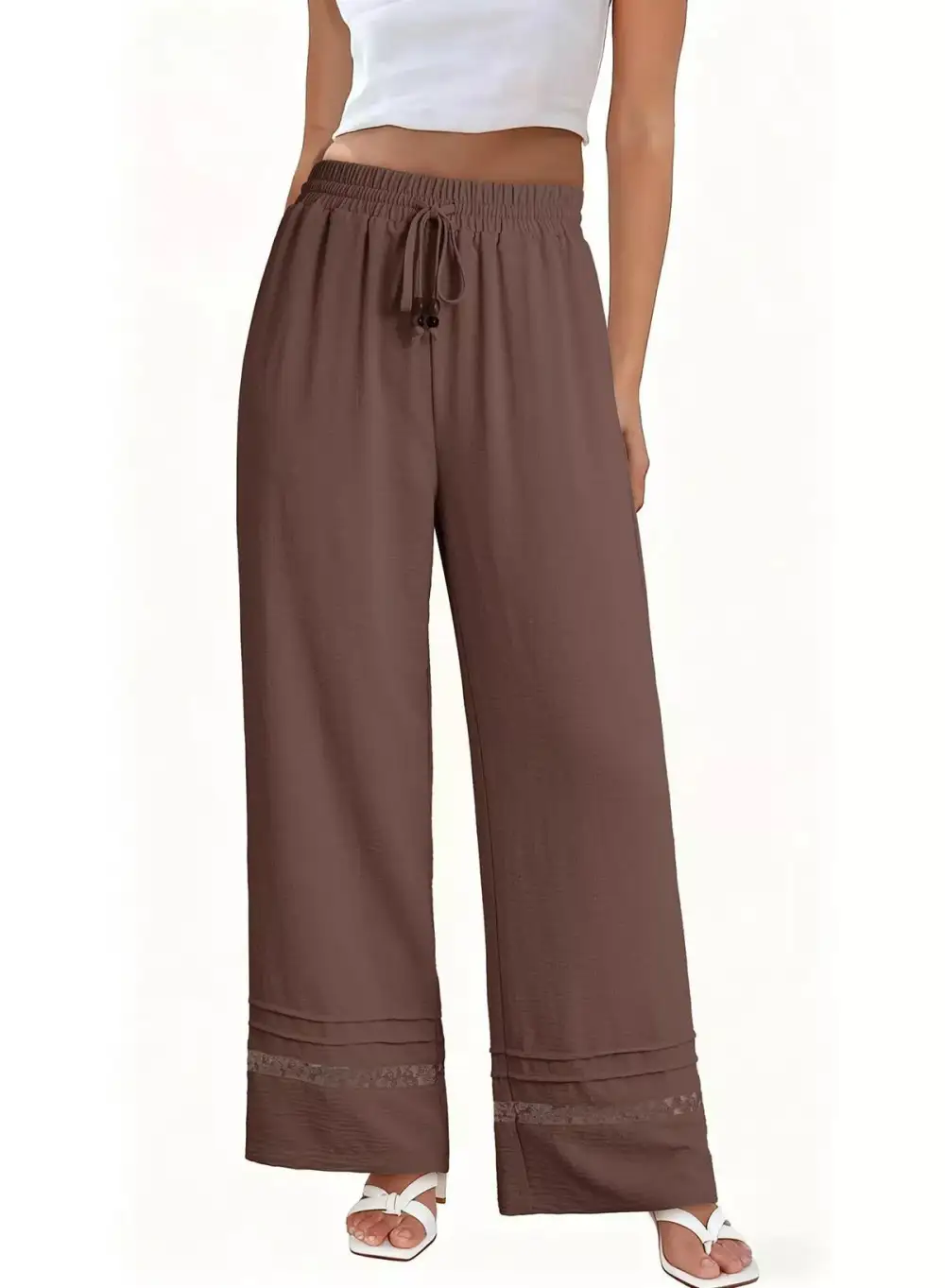 Everyday Casual Wide Leg Drawstring Pants