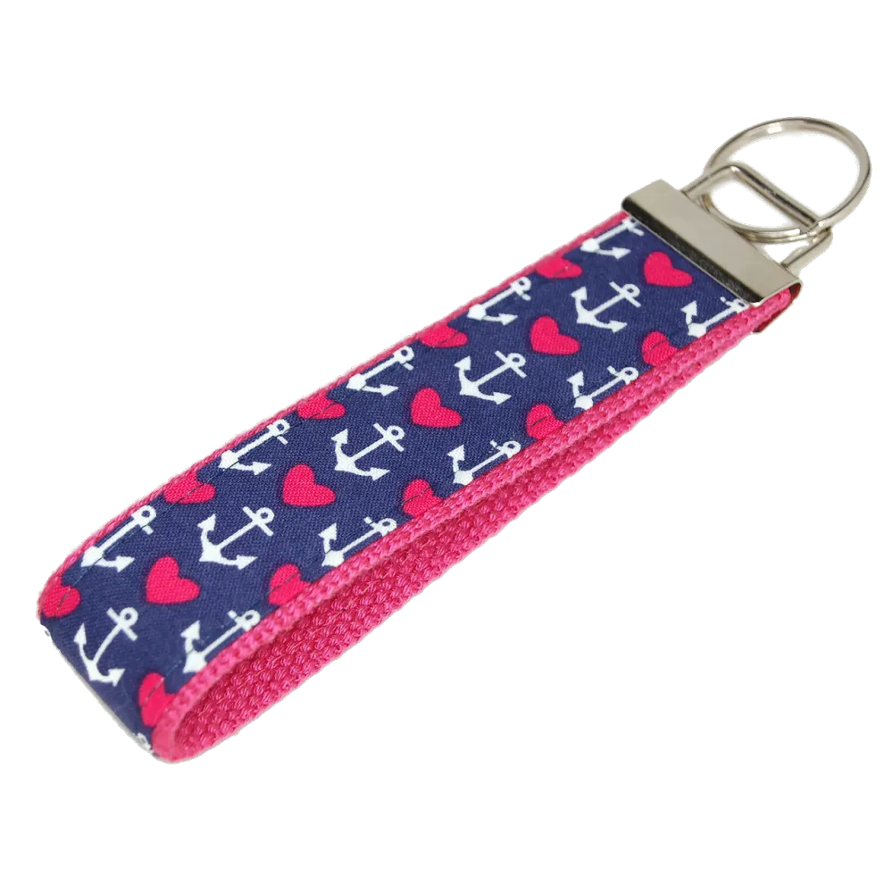 Anchors Hearts Charm Heritage Inspired Keychain