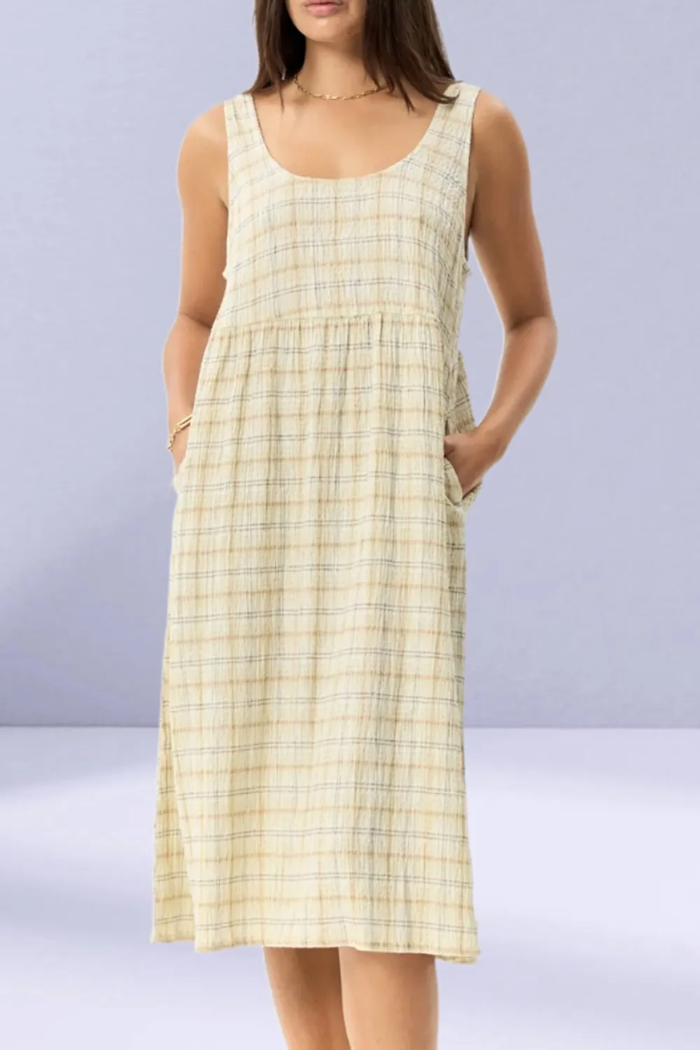 Daily Loose Simple Plaid Dresses