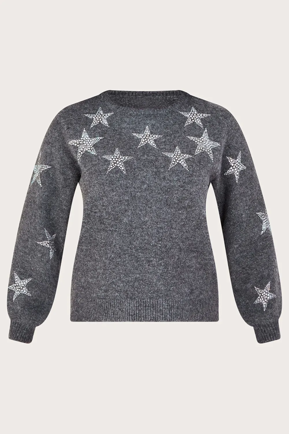 Grey Star Embroidered Sweatshirt