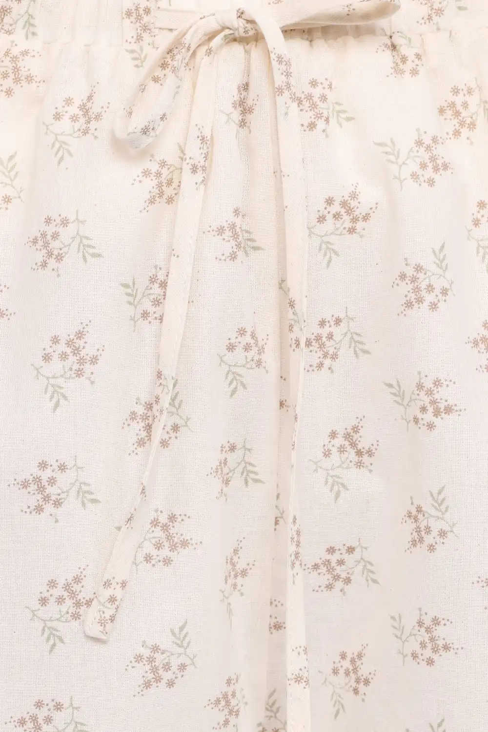 Lace Trim Floral Print High Waist Casual Shorts