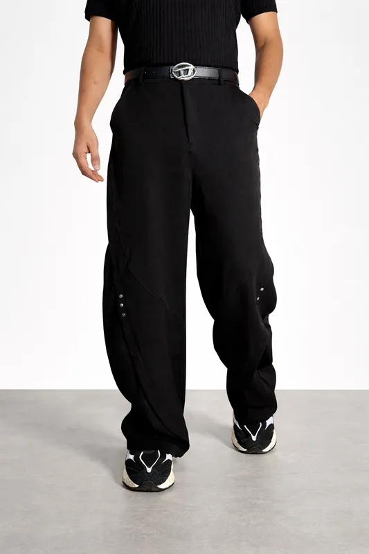 Barrel Fit Rivet Pants