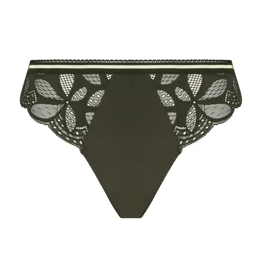 Women's Full Coverage Elastic Waistband Cotton Gusset Scalloped Lace Cotton Breathable Soft Fabric Stretch Fit Full Back Bikini Panty