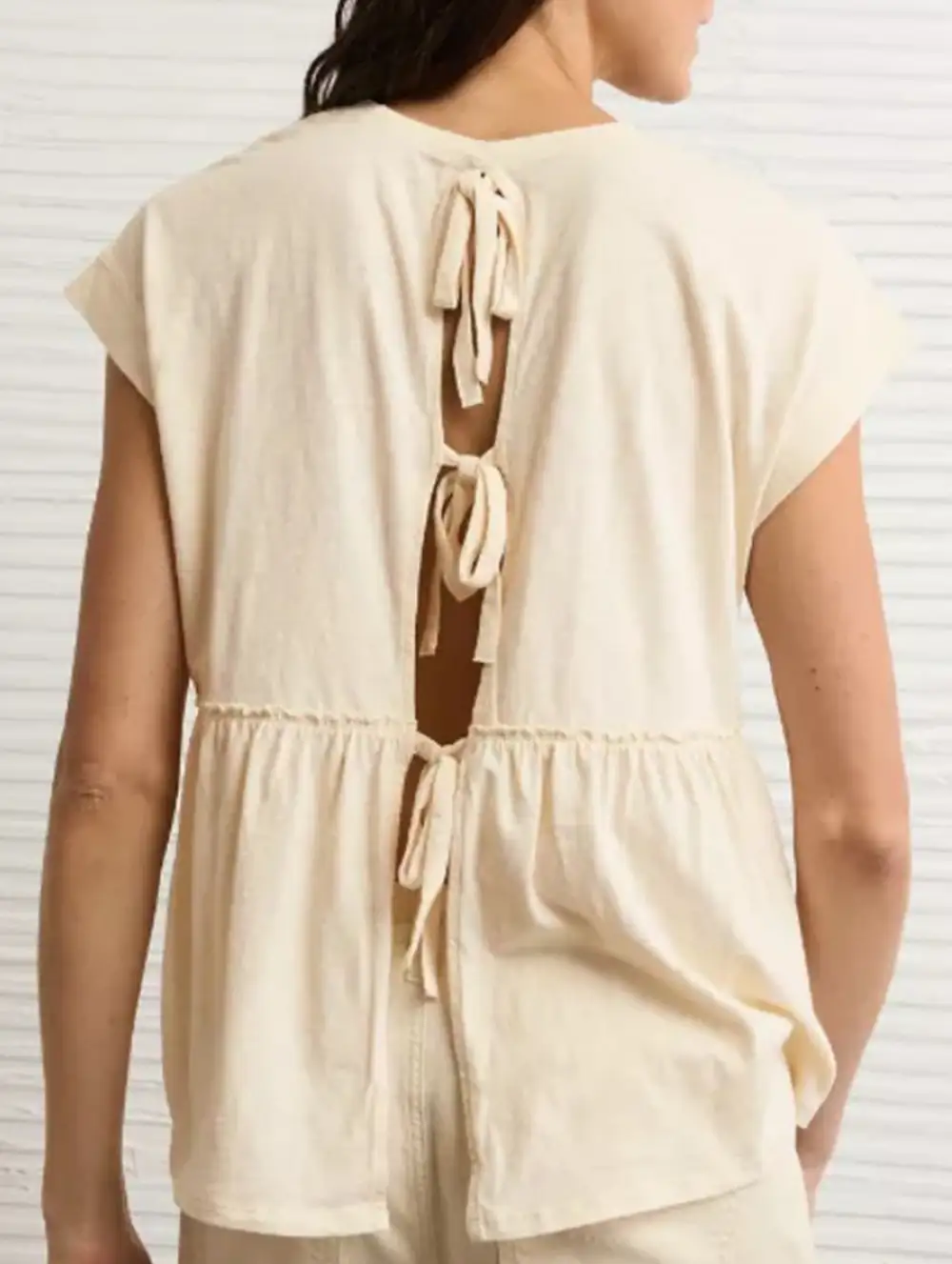 Back Tie Babydoll Top