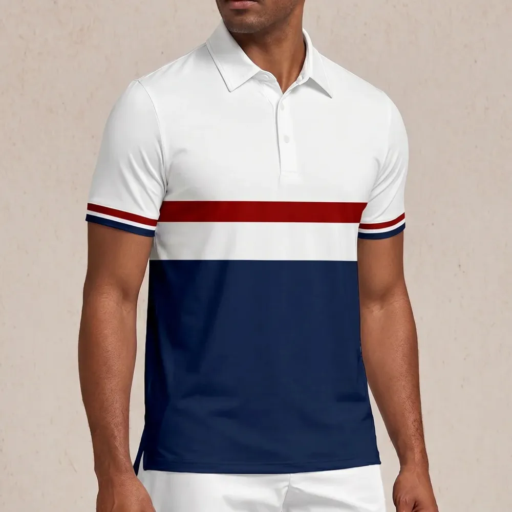 Weekend Performance Short Sleeve Button Up Polo Shirt