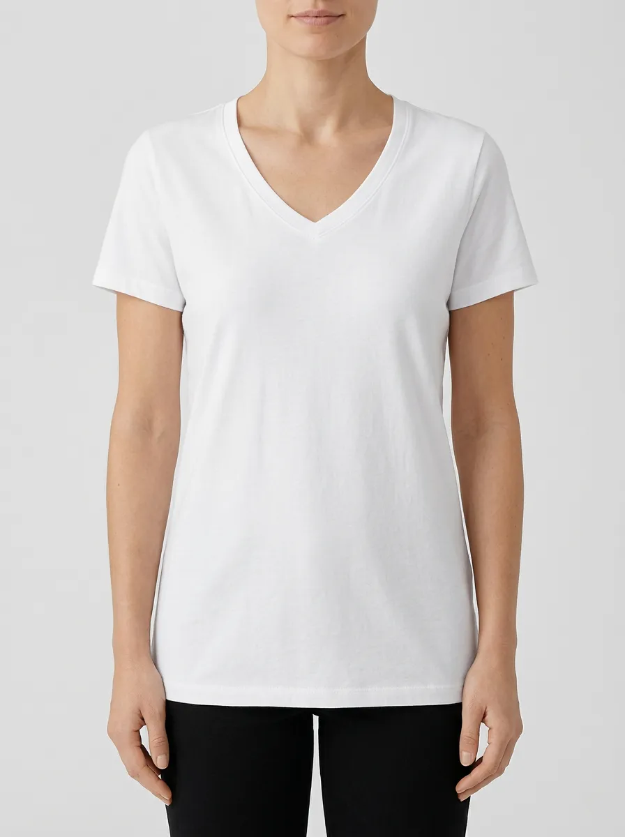 Women's Minimalist V-Neck T-Shirt