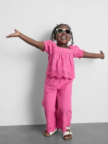 1.5-8yrs | Broderie Trousers