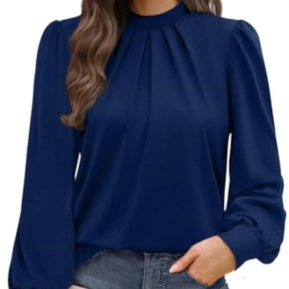 Freshly Tailored Satin Ribbed Blouse