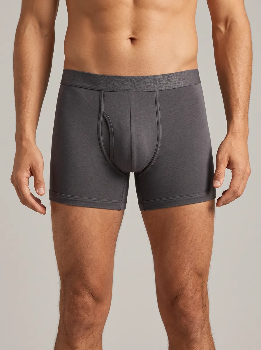 Men's Charcoal Grey Minimalist Boxer Briefs
