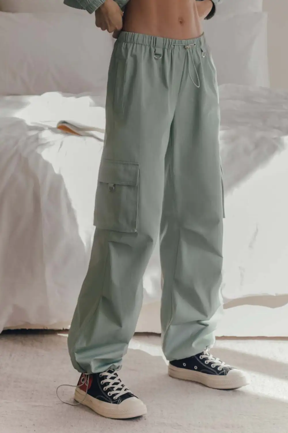 Drawstring Utility Pocket Cargo Pants