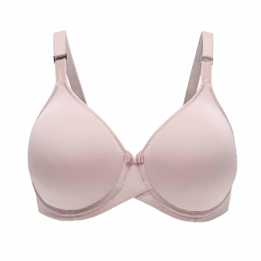 Women's Molded Seamless Removable Straps Mesh Breathable Bra