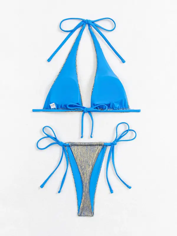 Glitter Statement Bikini Top Swim Set