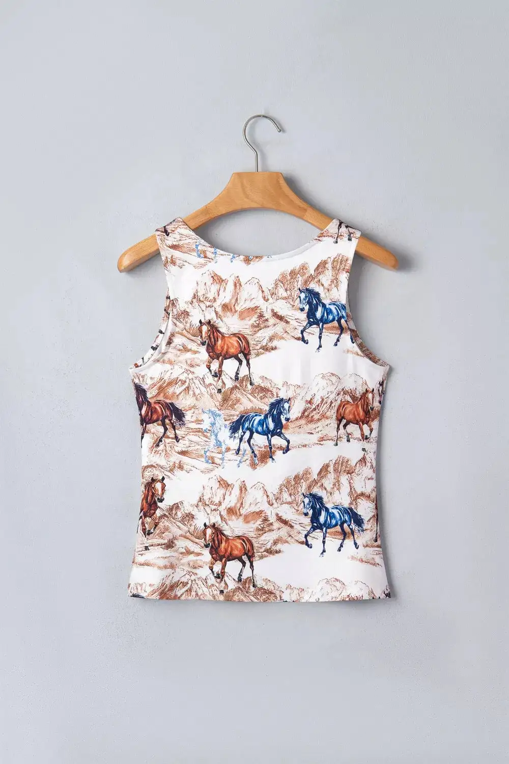 Horse Hat Western Slim Tank Top