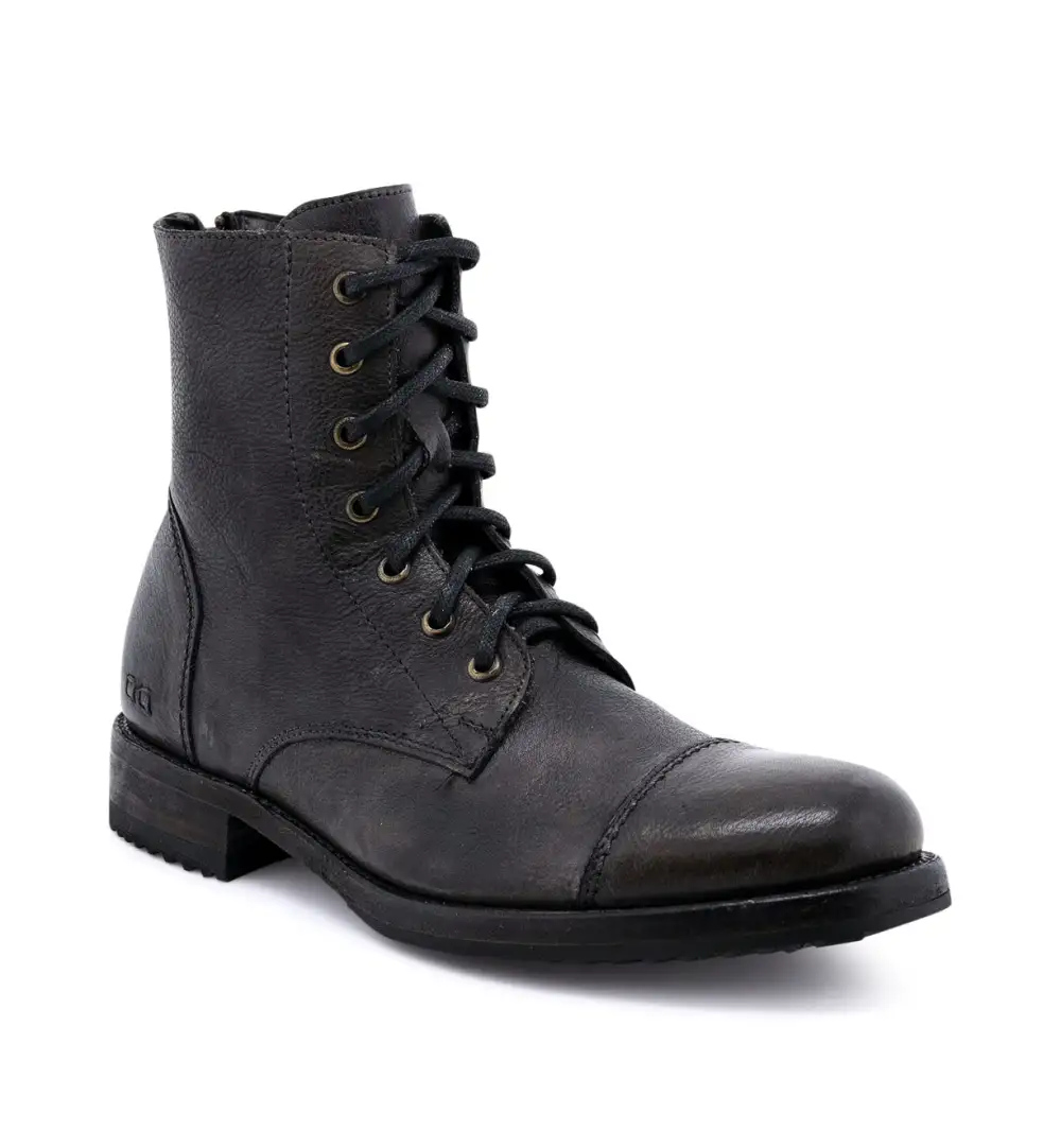 Back Zip Welted Rugged Heritage Ankle Boots