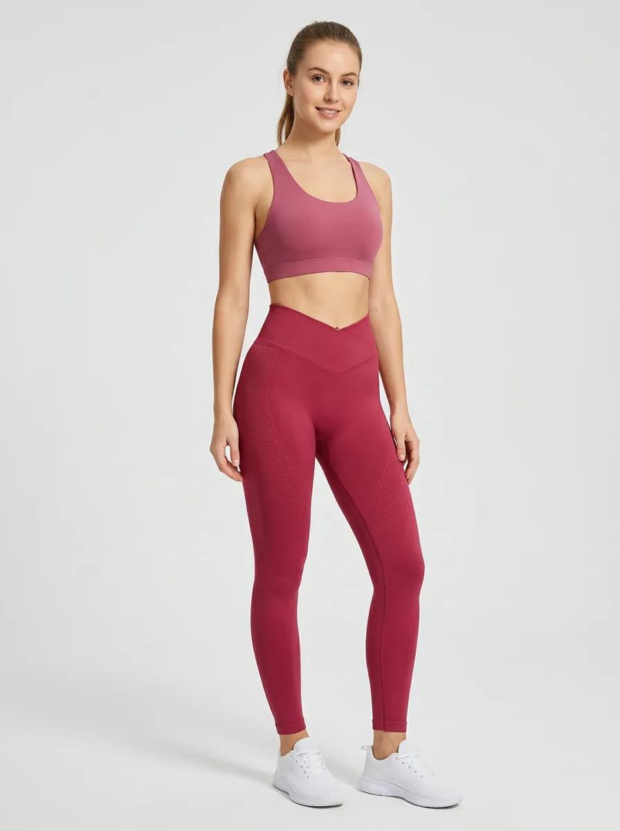 Women's Yoga V-Waist Printed Seamless Fitness Leggings