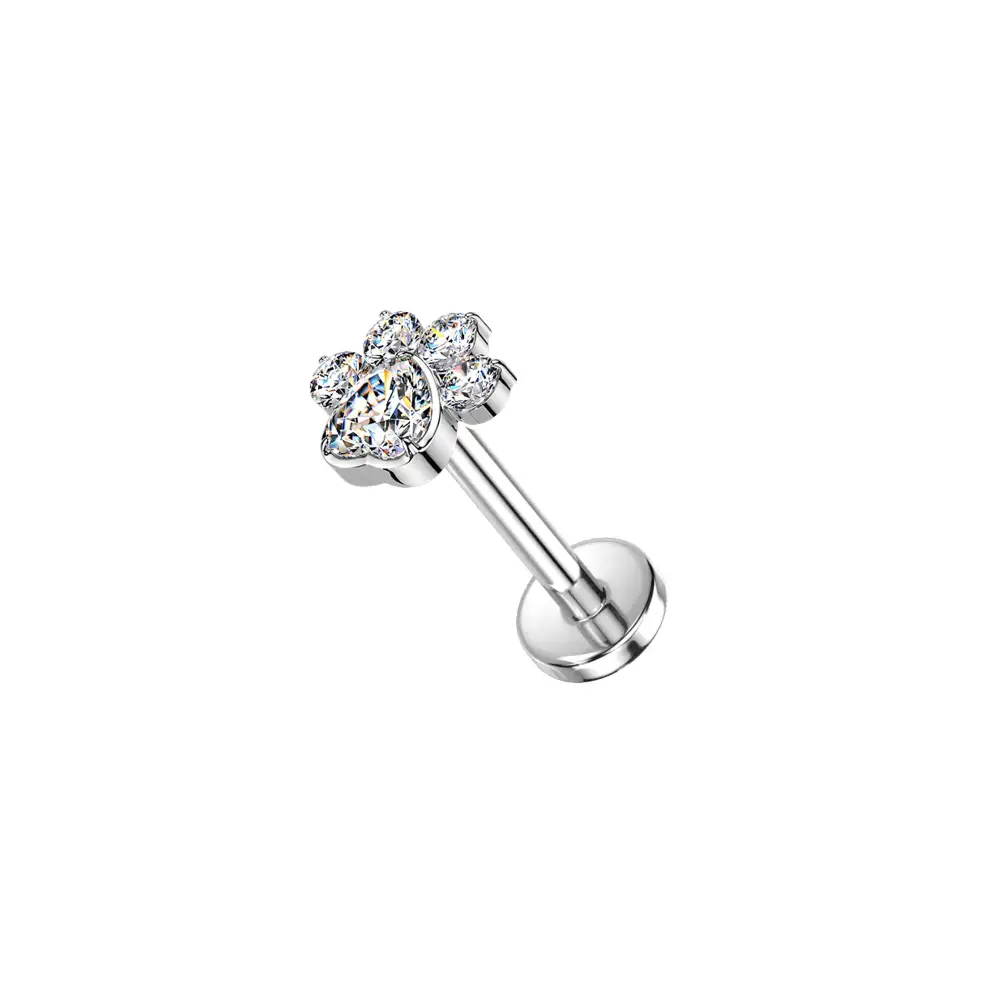 Textured Titanium Labret Stud
