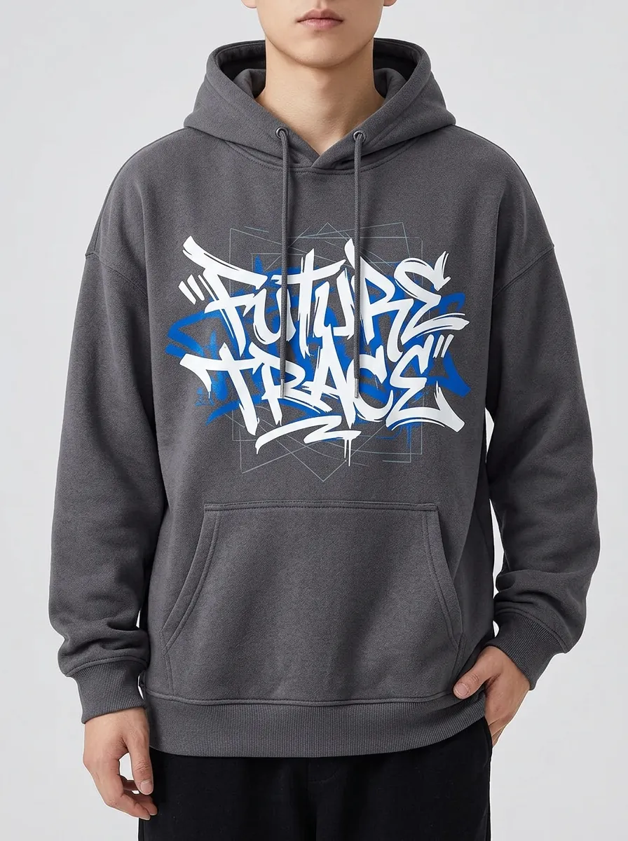 Unisex Future Trace Streetwear Graffiti Hoodie