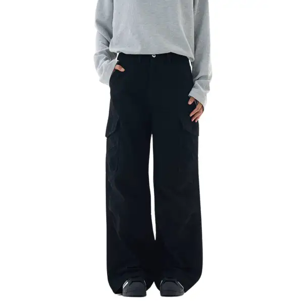 Washed Distressed Relaxed Fit Men's Casual Pants