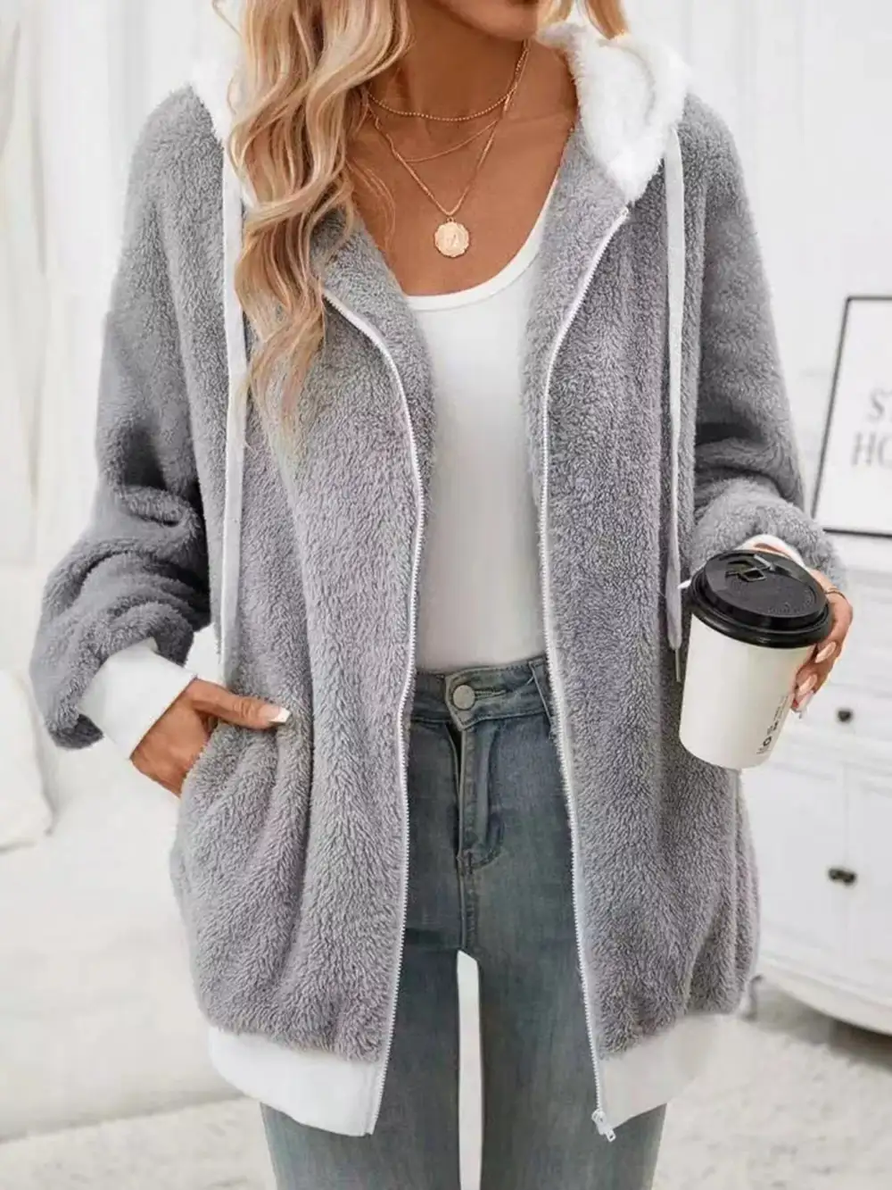 Cozy Fleece Zip-up Outerwear