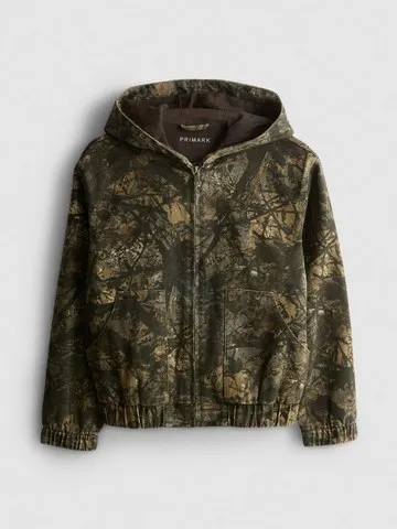 7-15yrs | Pure Cotton Printed Zip-Up Denim Jacket