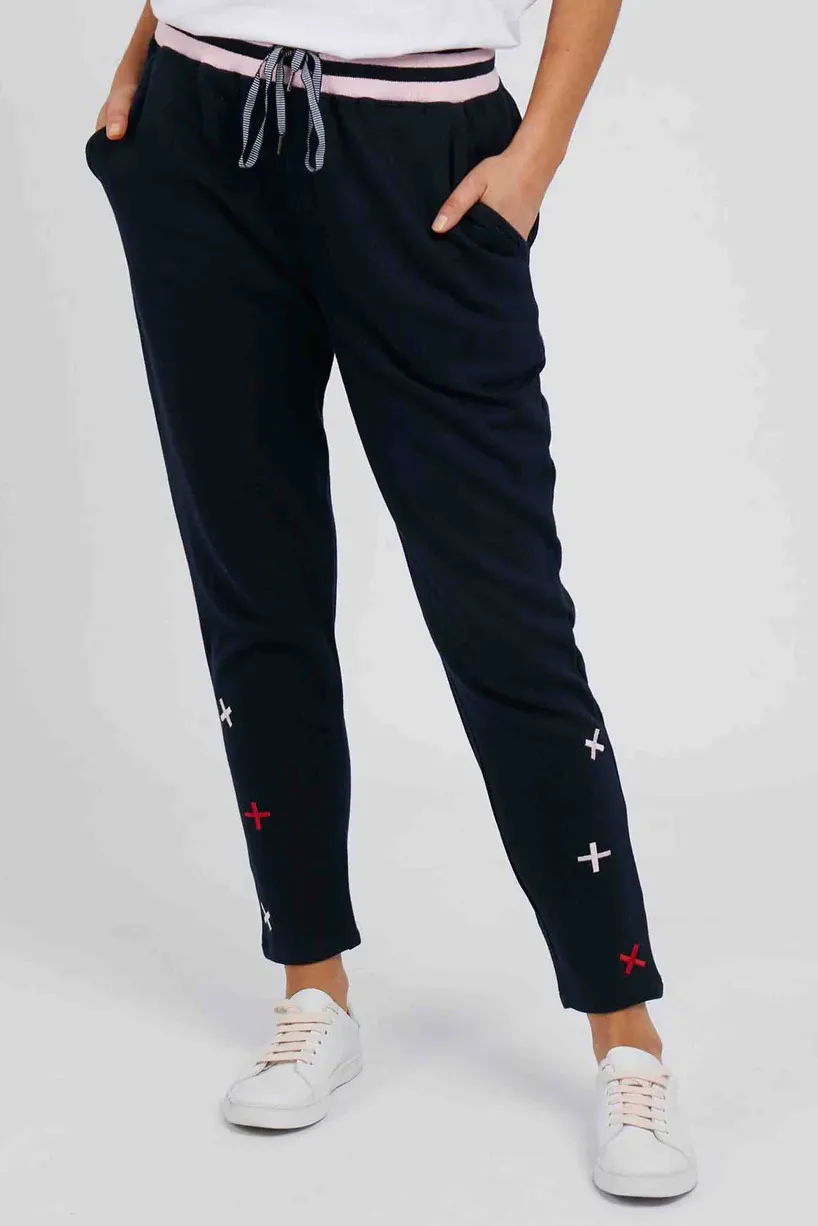 Double Cross Lounge Pant Dark Sapphire