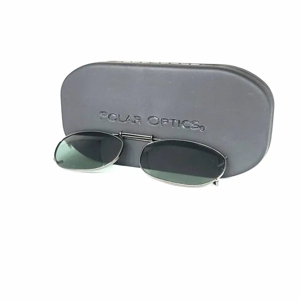 48mm Rectangular Polarized Clip-On Sunglasses