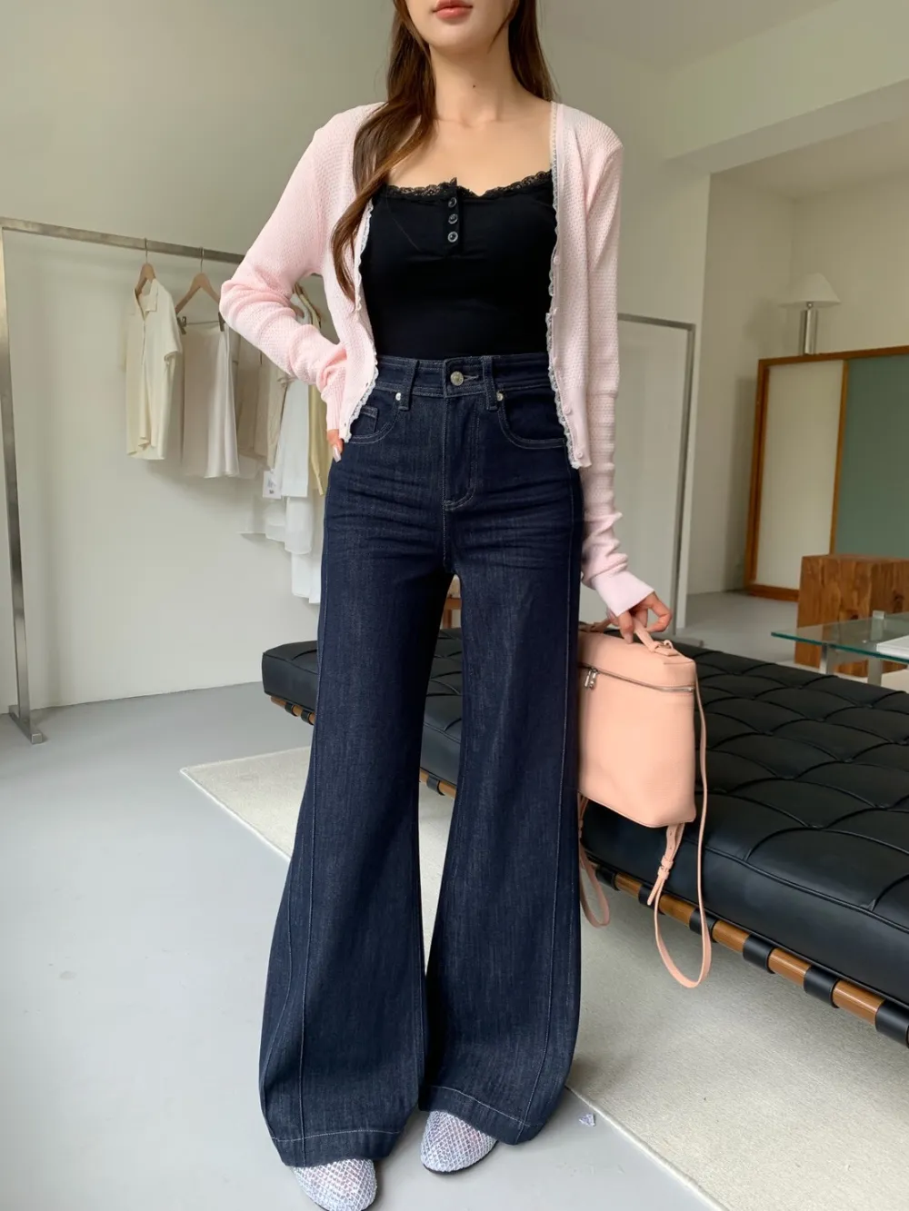 Fluid Drape Classic Wide Jeans