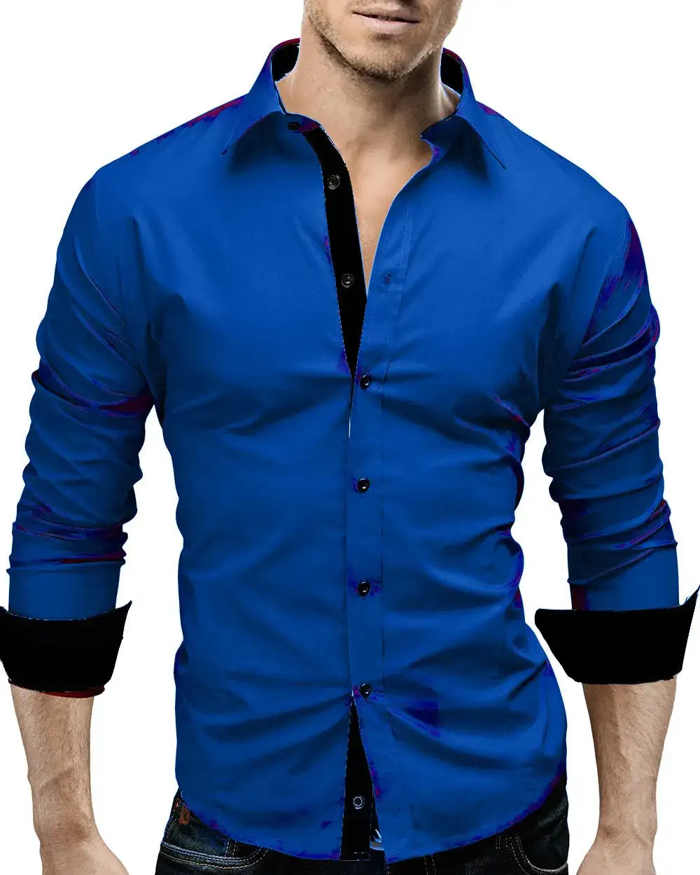 Polished Long Sleeve Slim Fit Casual Dress Shirt