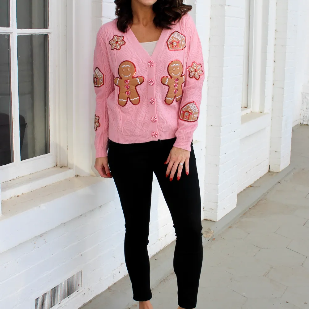 Cable Knit Ribbed Button Front Cardigan