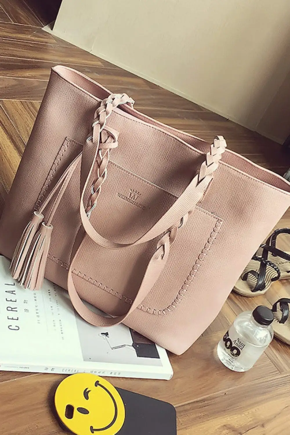 Sleek Horizontal Square Tote Bag Minimalist Handbags for Women