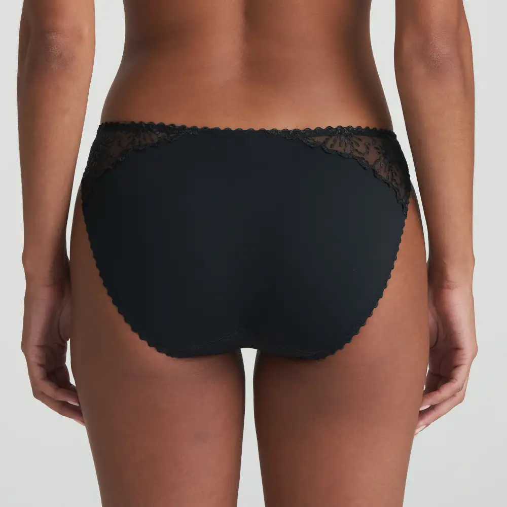 Women's Full Coverage Elastic Waistband Cotton Gusset Floral Embroidery Cotton Shimmer Detail Soft Fabric Stretch Fit Bikini Panty