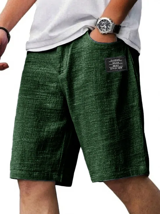 Linen Blend Relaxed Fit Shorts