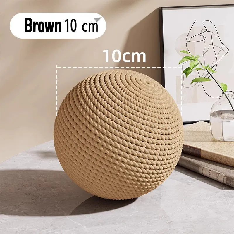 Sisal Ball Pet Cat Toy Ball Cat Large Size Chewing Toy Scratch-Resistant Bite-Relieving Boredom Teasing Cat Supplies Mainan Kucing