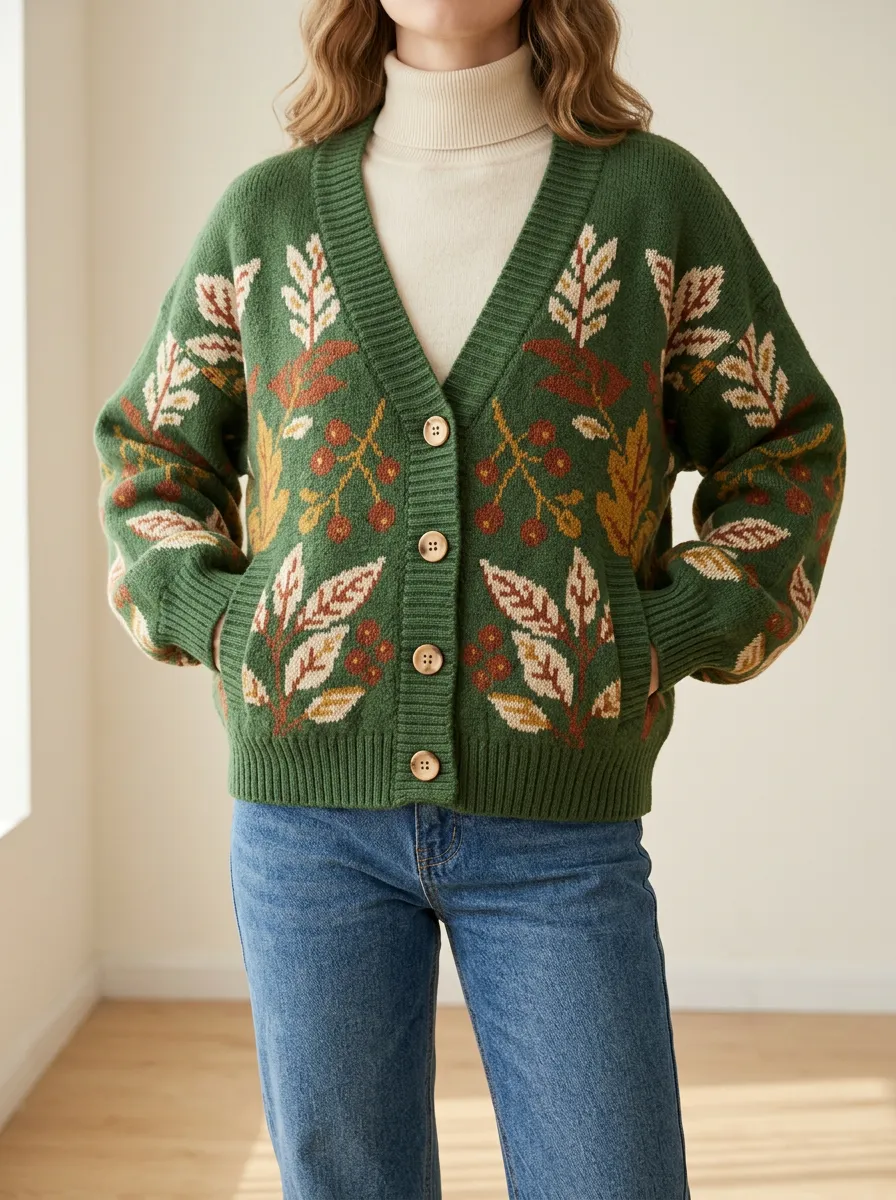 Weekend Ready Button Front Ribbed Knit Women's Knit Cardigan
